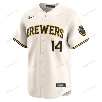 Andruw Monasterio 14 Milwaukee Brewers Home Limited Player Men Jersey - Cream