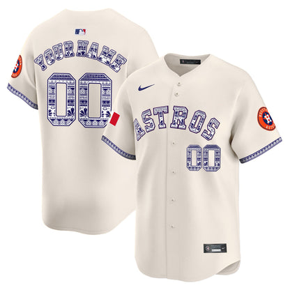 Houston Astros Mexico Custom Men Jersey - Cream