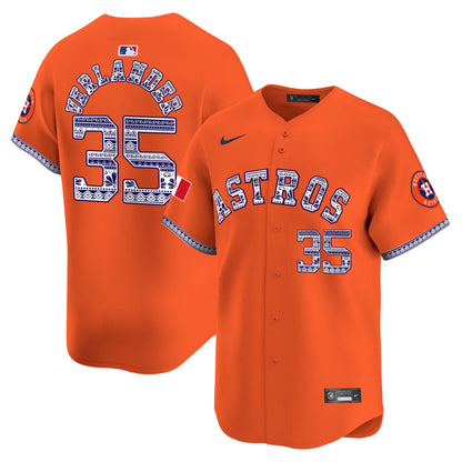 Justin Verlander 35 Houston Astros Mexico Men Jersey - Orange