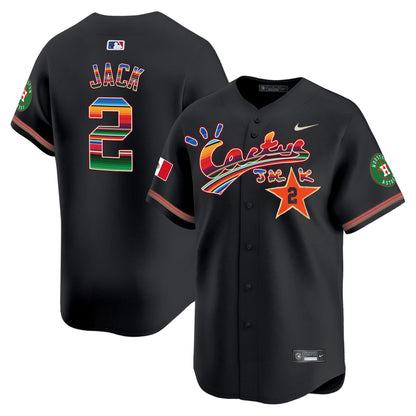 Jack 2 Houston Astros Mexico Cactus Jack Men Jersey - Black