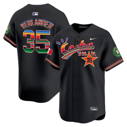 Justin Verlander 35 Houston Astros Mexico Cactus Jack Men Jersey - Black