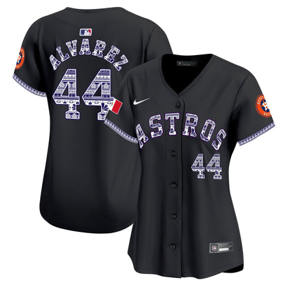 Yordan Álvarez 44 Houston Astros Mexico Women Jersey - Black