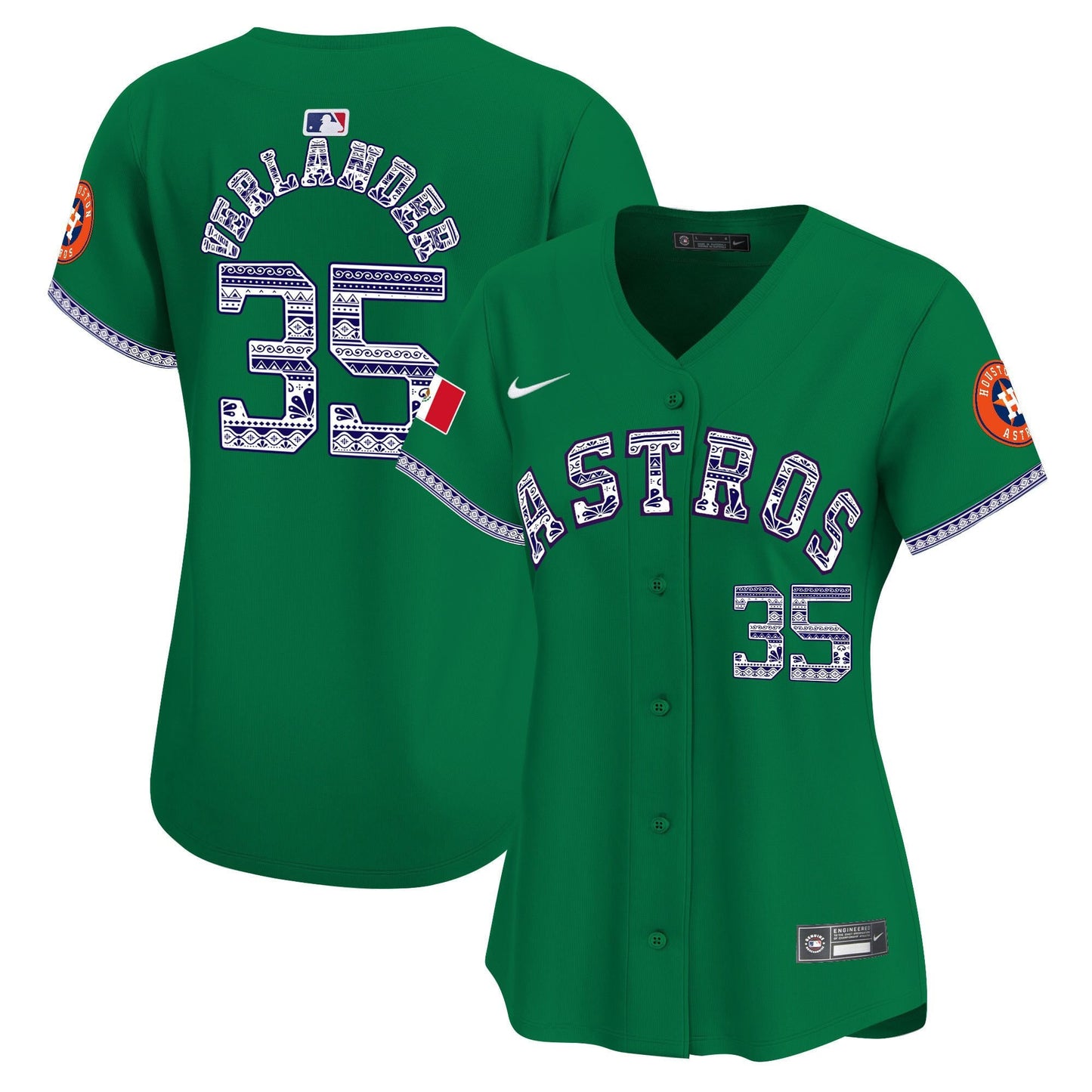 Justin Verlander 35 Houston Astros Mexico Women Jersey - Green