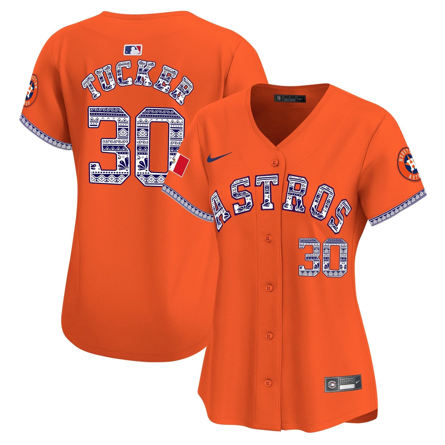 Kyle Tucker 30 Houston Astros Mexico Women Jersey - Orange