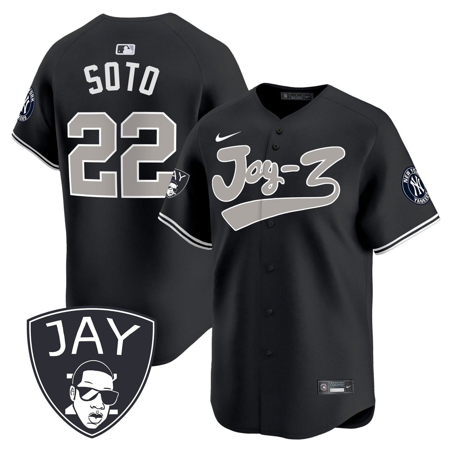 Juan Soto 22 New York Yankees Jay-Z Men Jersey - Black