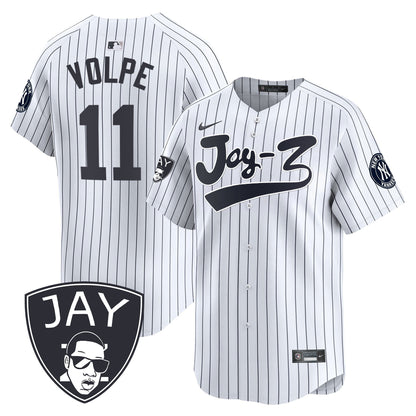 Anthony Volpe 11 New York Yankees Jay-Z Men Jersey - White