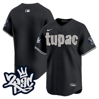 New York Yankees Tupac Shakur Men Jersey - Black