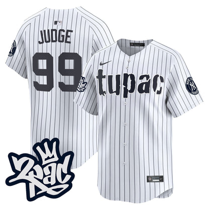 Aaron Judge 99 New York Yankees Tupac Shakur Men Jersey - White
