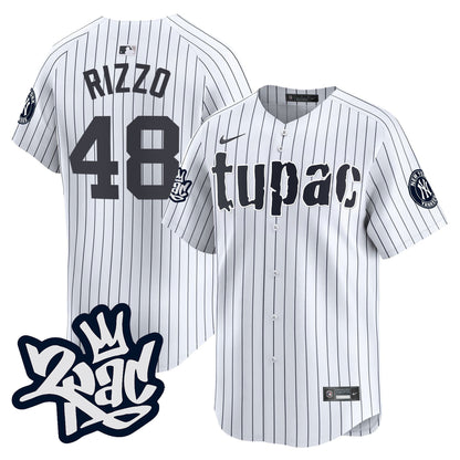 Anthony Rizzo 48 New York Yankees Tupac Shakur Men Jersey - White