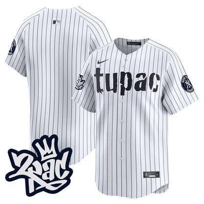 New York Yankees Tupac Shakur Men Jersey - White