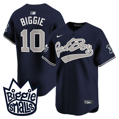 Biggie 10 New York Yankees Biggie Smalls Men Jersey - Navy