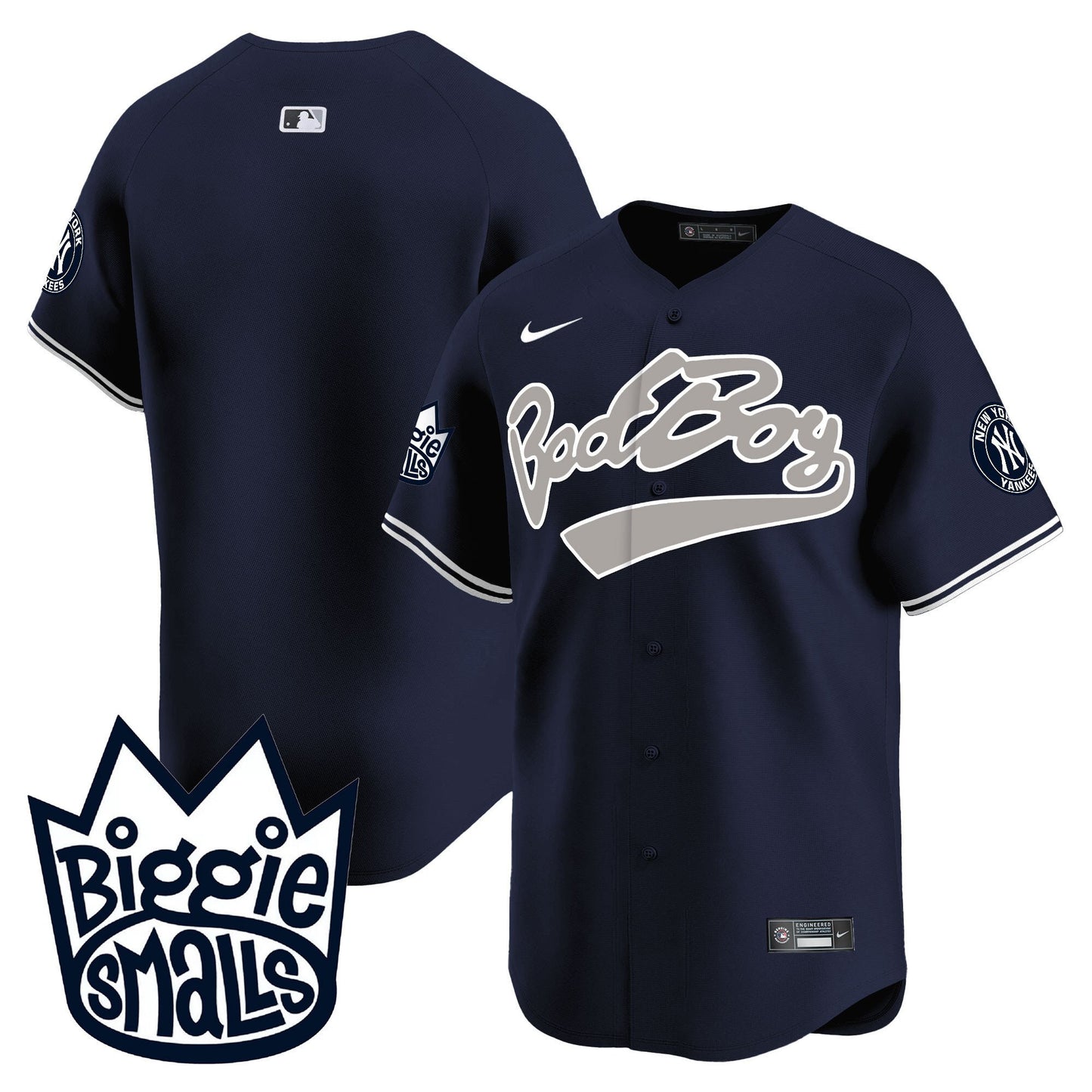 New York Yankees Biggie Smalls Men Jersey - Navy