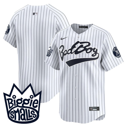 New York Yankees Biggie Smalls Men Jersey - White