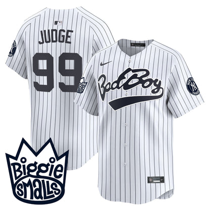 Aaron Judge 99 New York Yankees Biggie Smalls Men Jersey - White