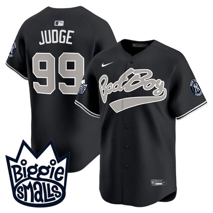Aaron Judge 99 New York Yankees Biggie Smalls Men Jersey - Black
