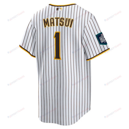 Yuki Matsui 1 San Diego Padres 2024 MLB World Tour Seoul Series Home Jersey - White