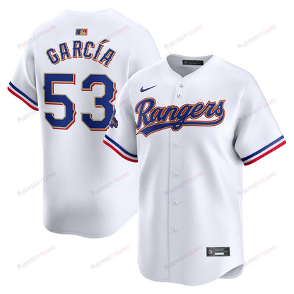Adolis Garcia 53 Texas Rangers 2024 Gold Collection Limited Jersey - White