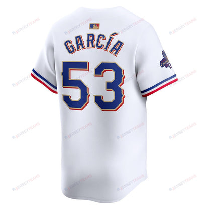 Adolis Garcia 53 Texas Rangers 2024 Gold Collection Limited Jersey - White
