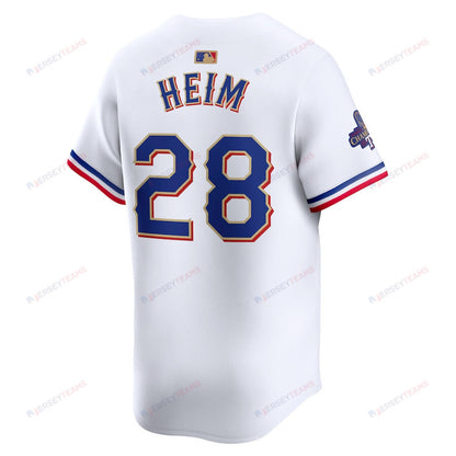 Jonah Heim 28 Texas Rangers 2024 Gold Collection Limited Jersey - White