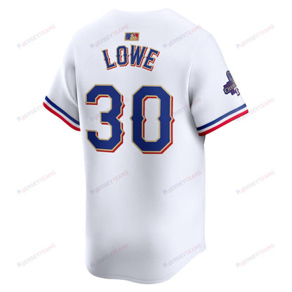 Nathaniel Lowe 30 Texas Rangers 2024 Gold Collection Limited Jersey - White