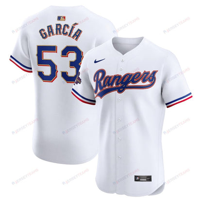 Adolis Garcia 53 Texas Rangers 2024 Gold Collection ELITE Player Jersey - White