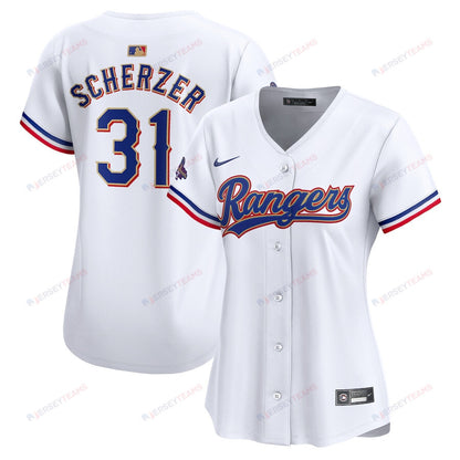 Max Scherzer 31 Texas Rangers 2024 Gold Collection Limited Jersey - Women White