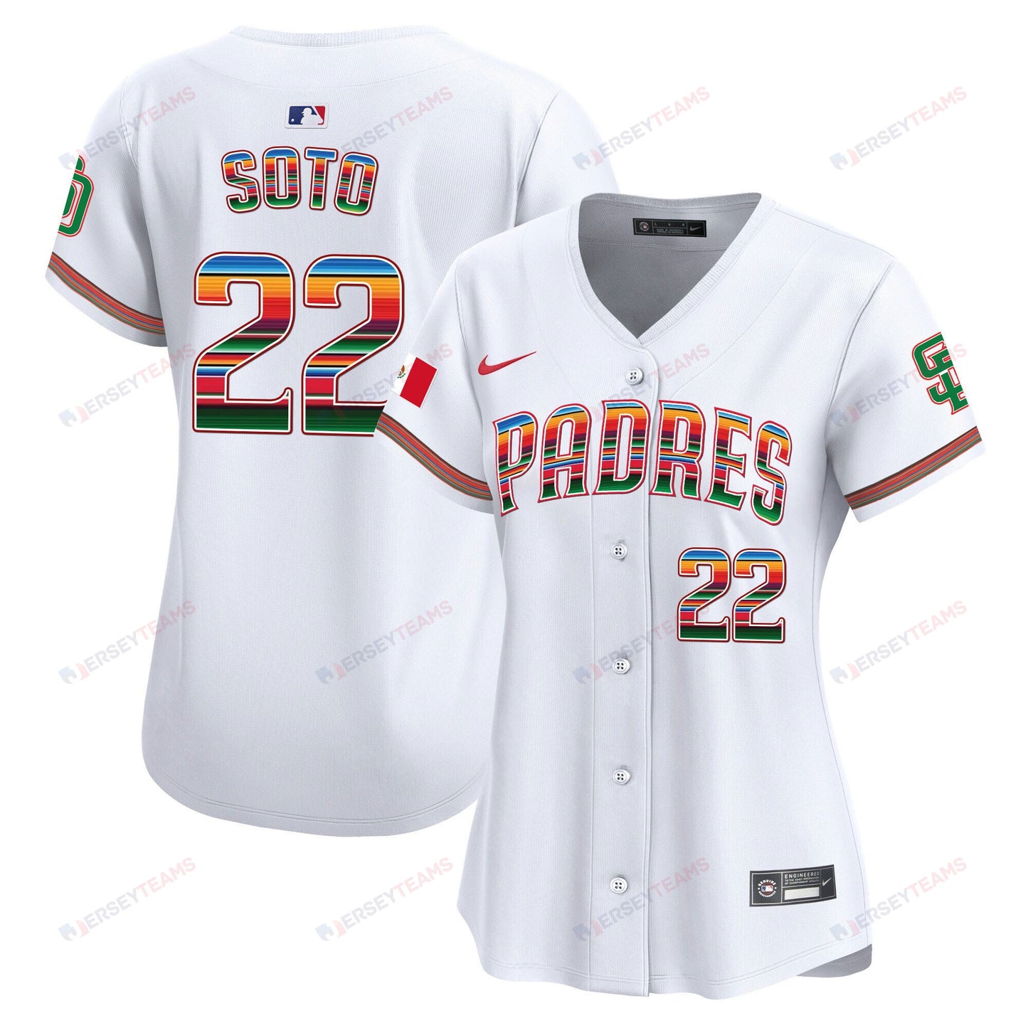 Juan Soto 22 San Diego Padres Mexico Women Jersey - White