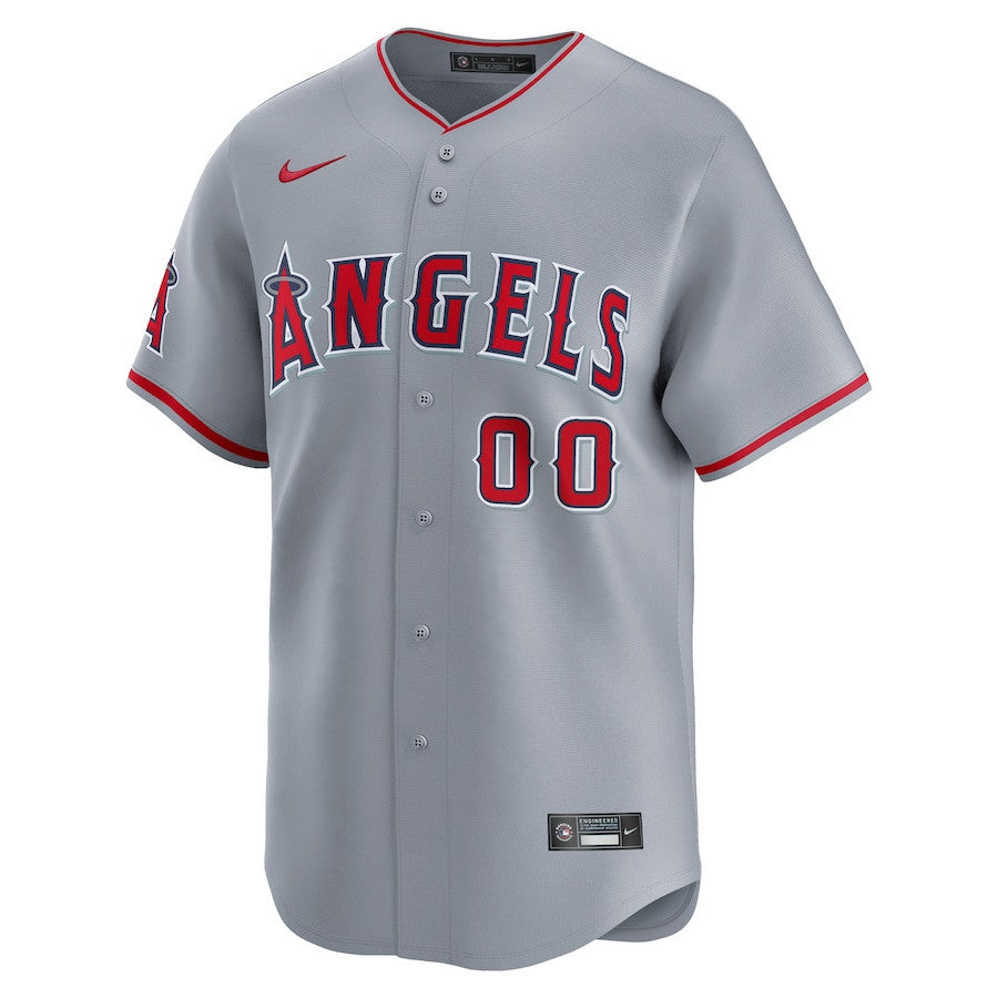 Los Angeles Angels Away Limited Custom Men Jersey - Gray