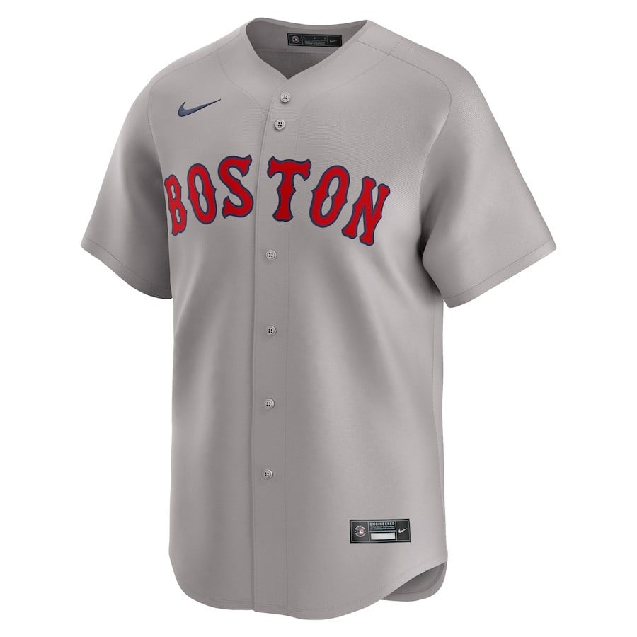 Boston Red Sox Away Limited Custom Men Jersey - Gray