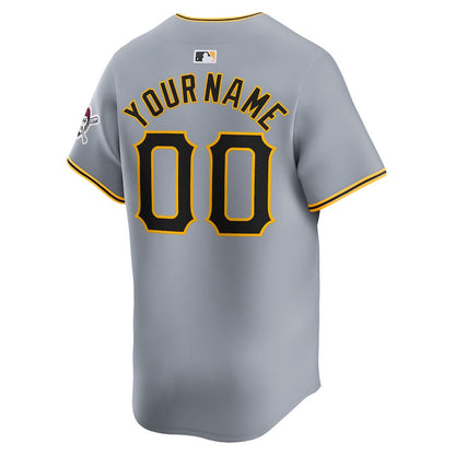 Pittsburgh Pirates Away Limited Custom Men Jersey - Gray