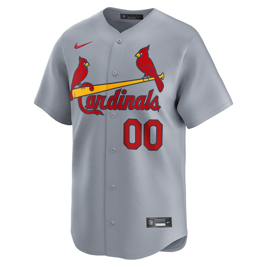 St. Louis Cardinals Away Limited Custom Men Jersey - Gray