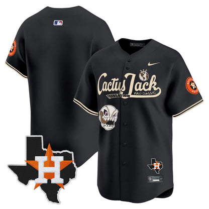 Alex Bregman 2 Houston Astros Cactus Jack Foundation Fall Classic Black Limited Jersey - Men
