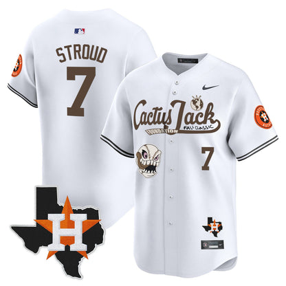 CJ. Stroud 7 Houston Astros Cactus Jack Foundation Fall Classic Limited Jersey - Men