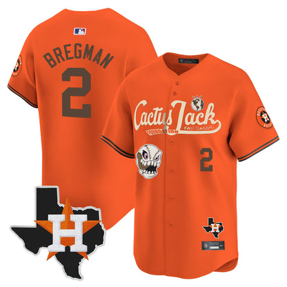 Alex Bregman 2 Houston Astros Cactus Jack Foundation Fall Classic Limited Jersey - Men