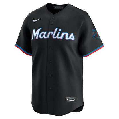 Miami Marlins Alternate Limited Custom Men Jersey - Black