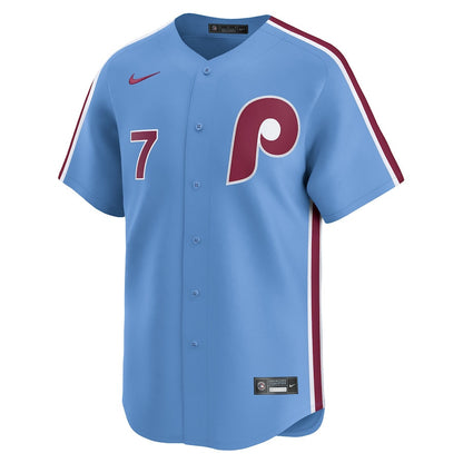 Trea Turner 7 Philadelphia Phillies Alternate Limited Men Jersey - Light Blue