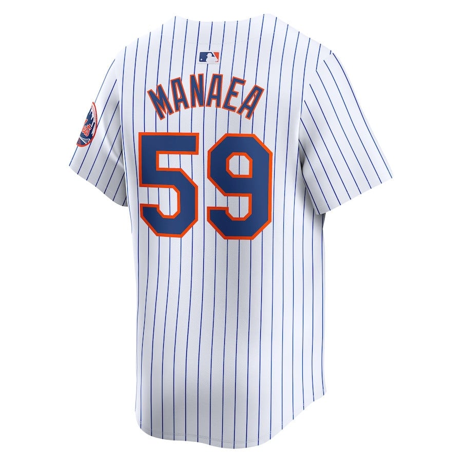 Sean Manaea 59 New York Mets Home Limited Men Jersey - White