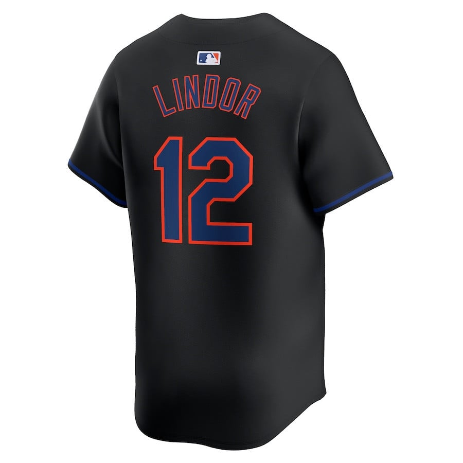 Francisco Lindor 12 New York Mets Alternate Limited Men Jersey - Black