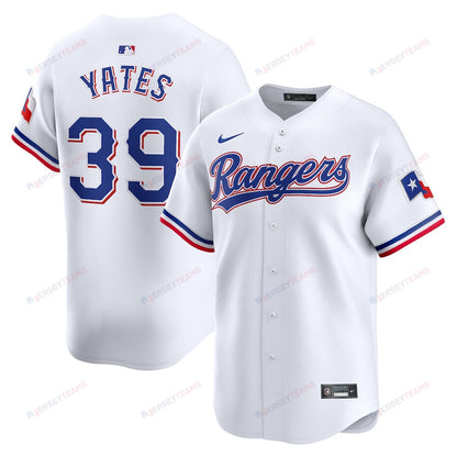 Kirby Yates 39 Texas Rangers Home Limited Men Jersey - White