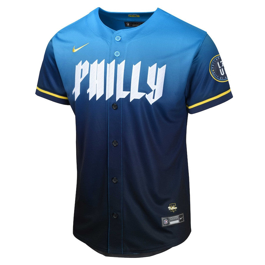 Trea Turner 7 Philadelphia Phillies 2024 City Connect Limited YOUTH Jersey - Blue