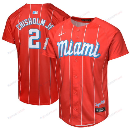 Jazz Chisholm Jr. 2 Miami Marlins City Connect Limited YOUTH Jersey - Red