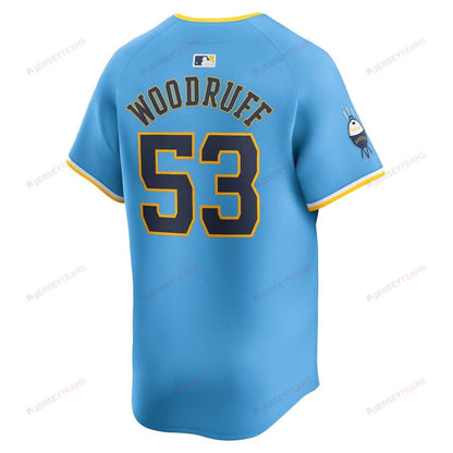 Brandon Woodruff 53 Milwaukee Brewers City Connect Limited Men Jersey - Powder Blue