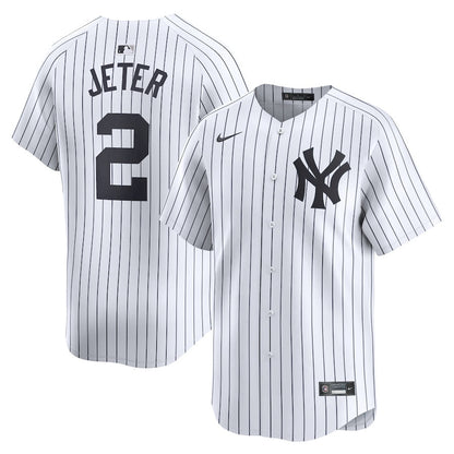 Derek Jeter 2 New York Yankees Home Limited YOUTH Jersey - White