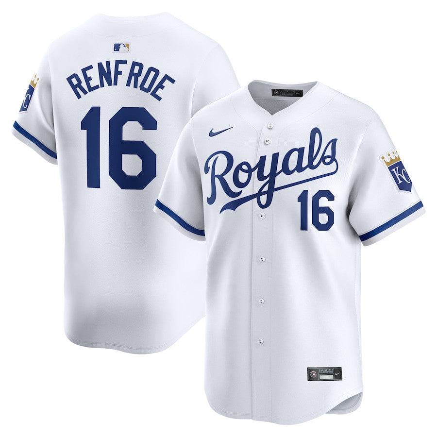Hunter Renfroe 16 Kansas City Royals Home Limited Men Jersey - White