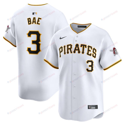 Ji-Hwan Bae 3 Pittsburgh Pirates Home Limited Men Jersey - White