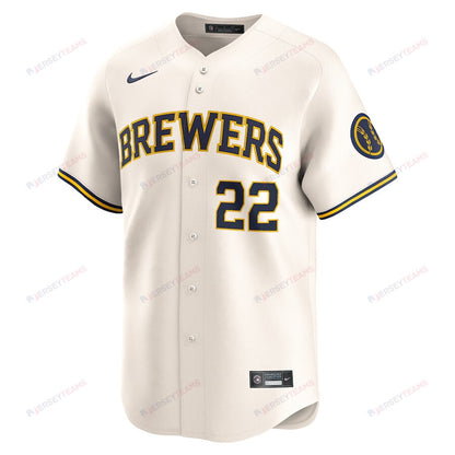 Christian Yelich 22 Milwaukee Brewers Home Limited YOUTH Jersey - Cream
