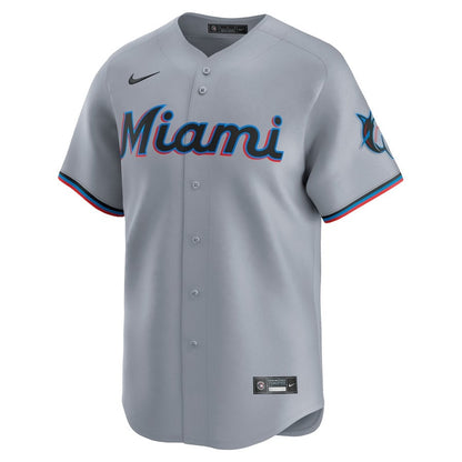 Miami Marlins Road Limited Men Jersey - Gray