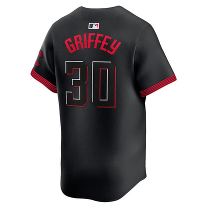 Ken Griffey Jr. 30 Cincinnati Reds City Connect Limited Player Men Jersey - Black