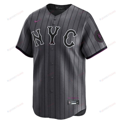 New York Mets 2024 City Connect Limited Men Jersey - Graphite