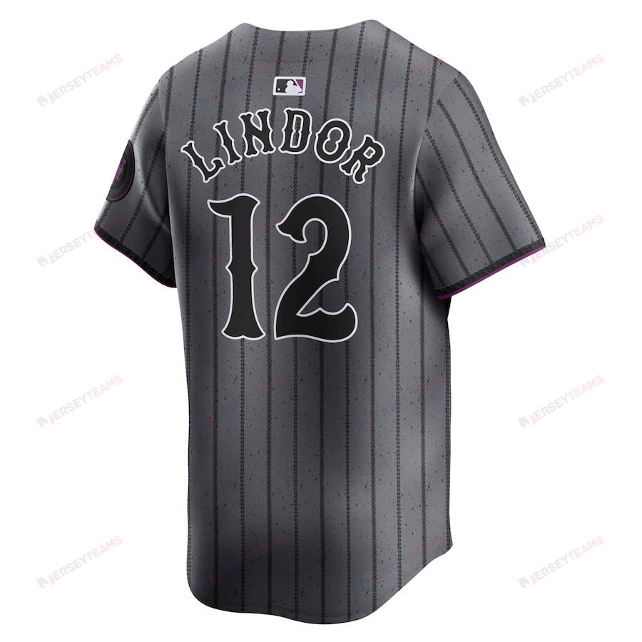 Francisco Lindor 12 New York Mets 2024 City Connect Limited Men Jersey - Graphite